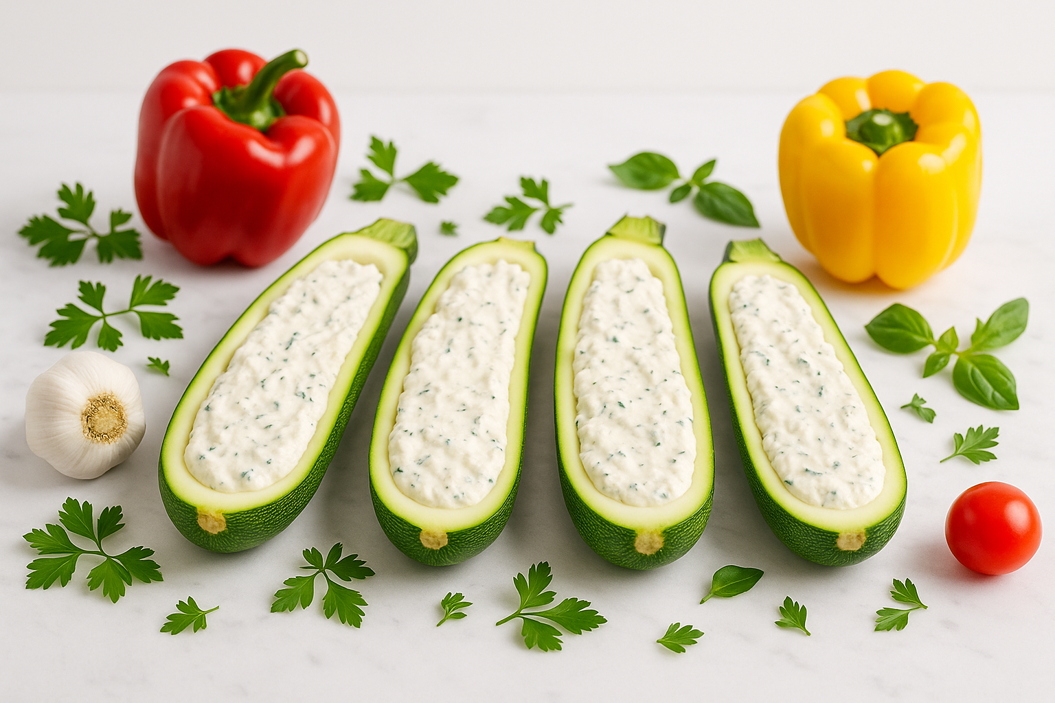 Fresh Zucchini Boats Ingredients