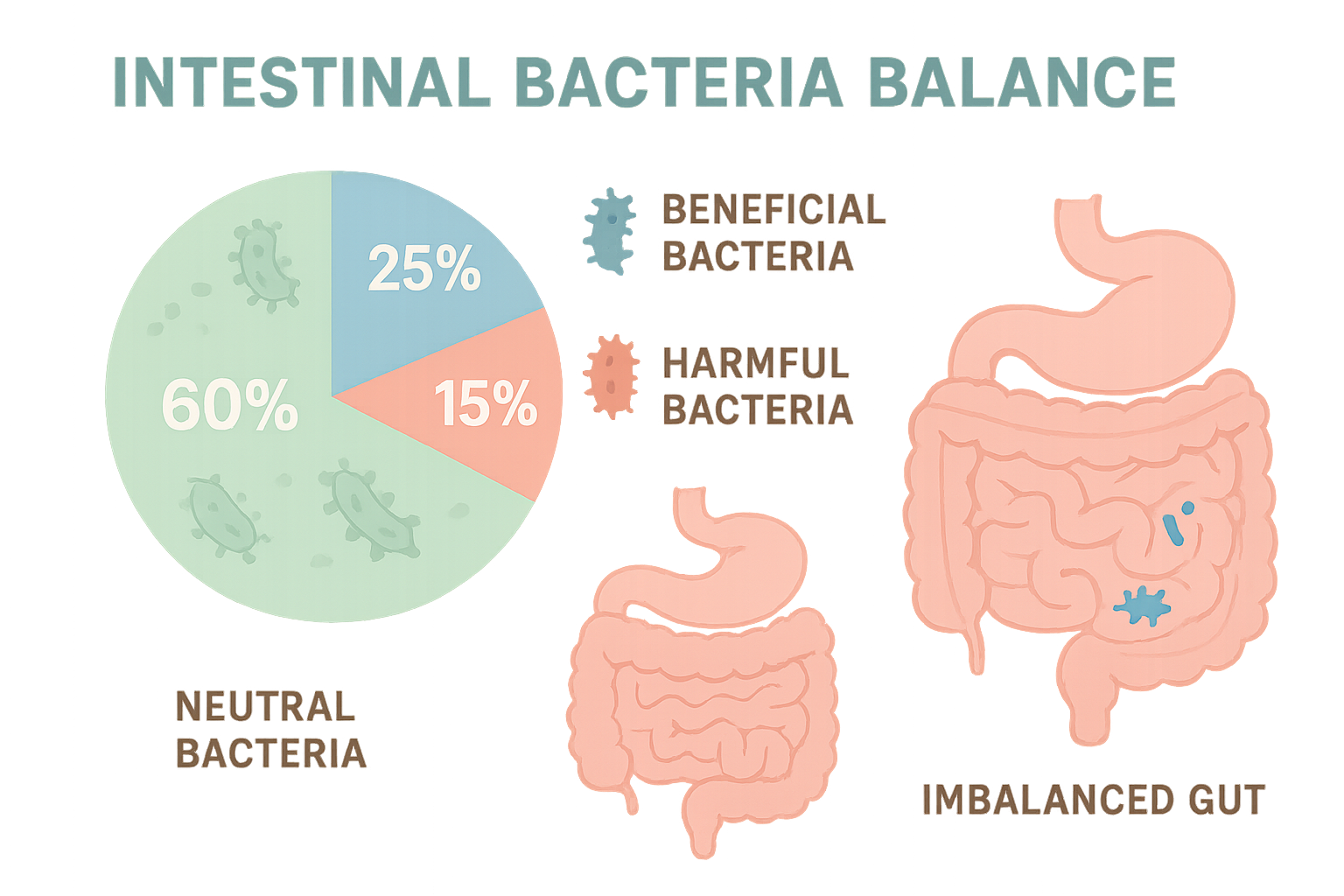 장내 세균 균형 비율 인포그래픽