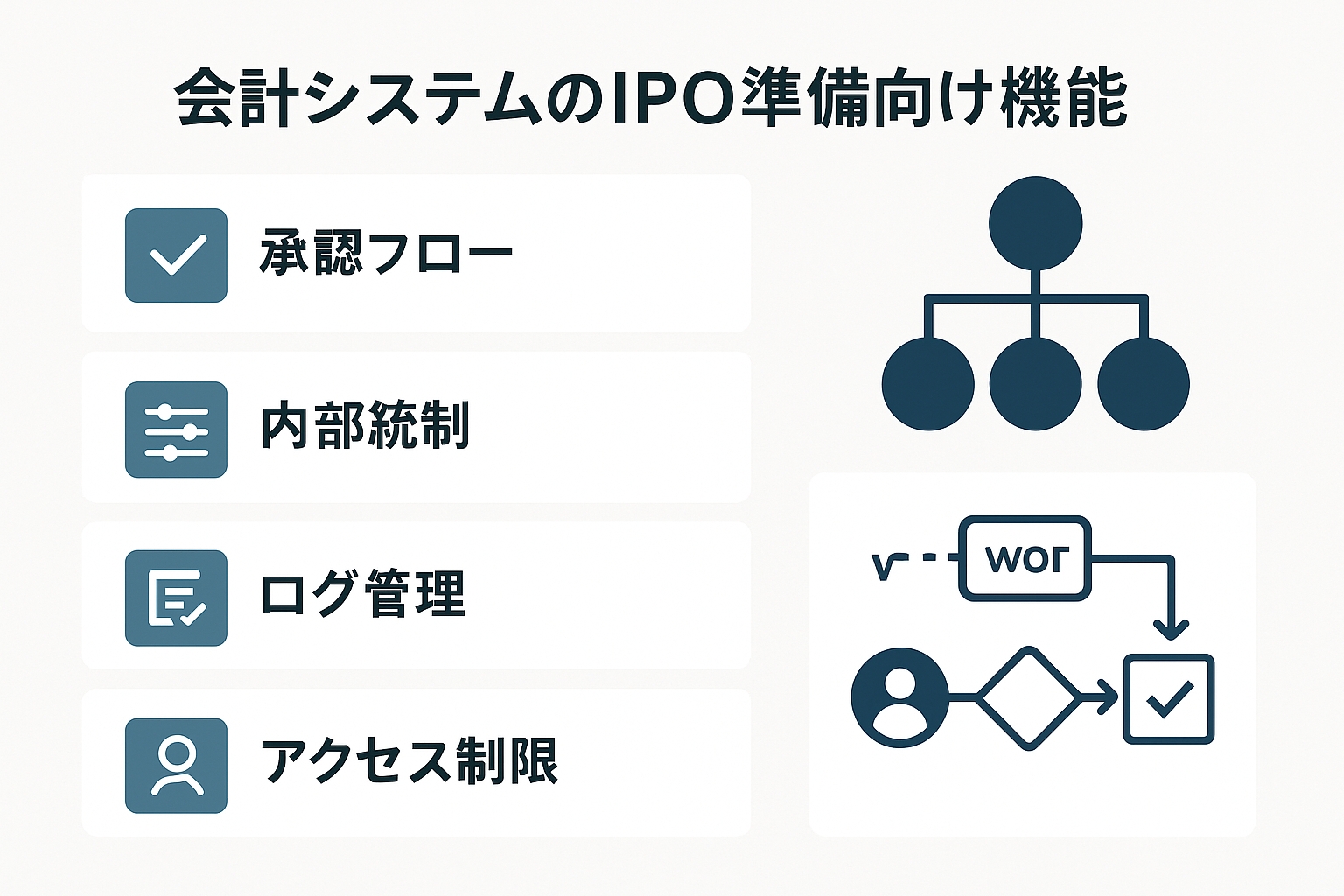 会計システムのIPO準備向け機能
