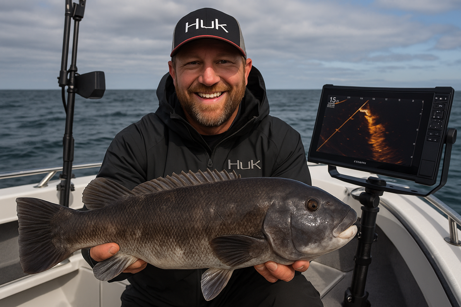 Successful blackfish angler