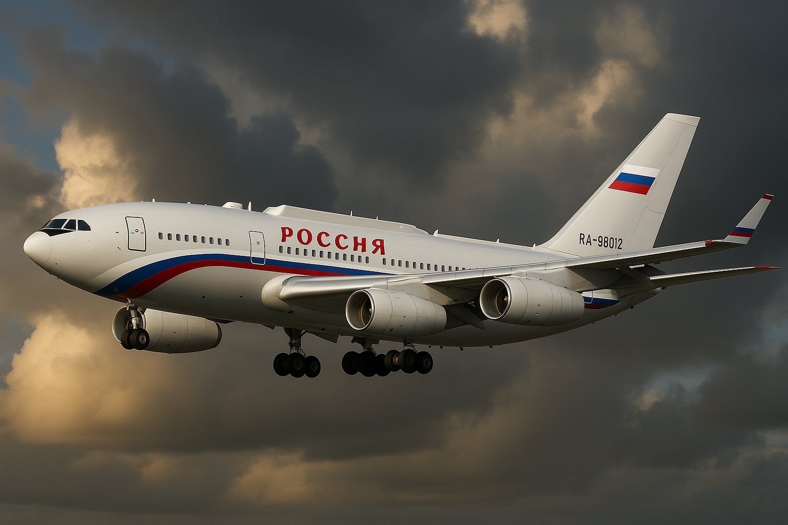 Russian Presidential Aircraft Il-96-300PU in Flight