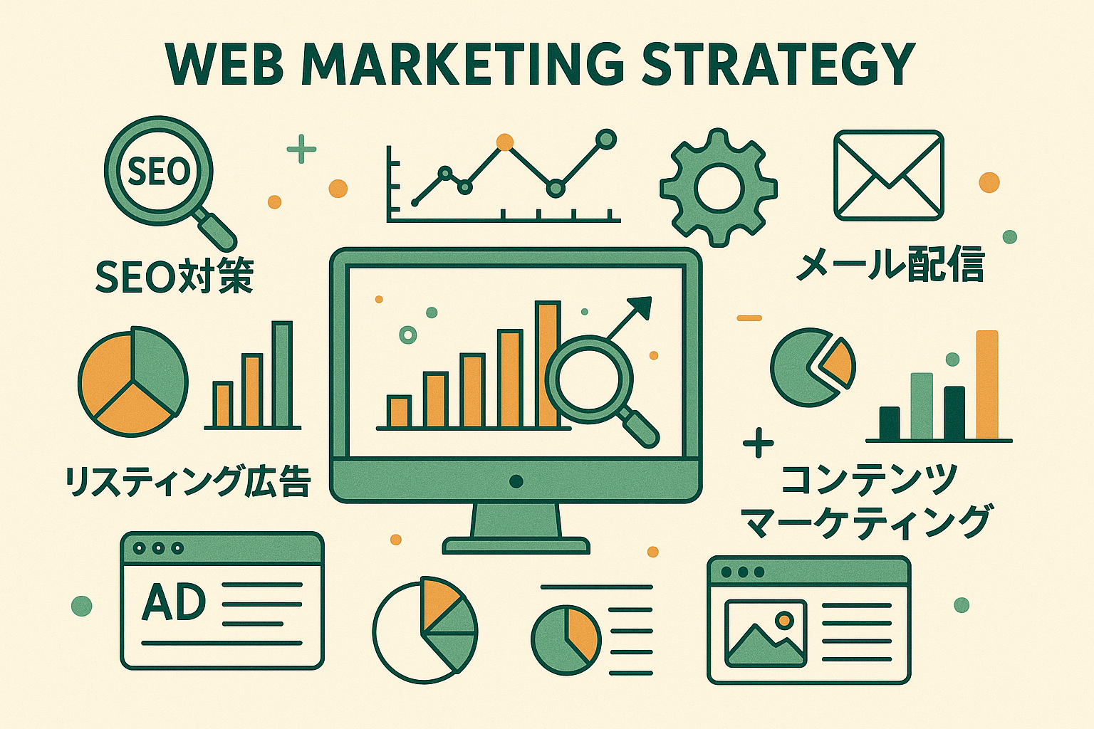 Webマーケティング戦略の概念図