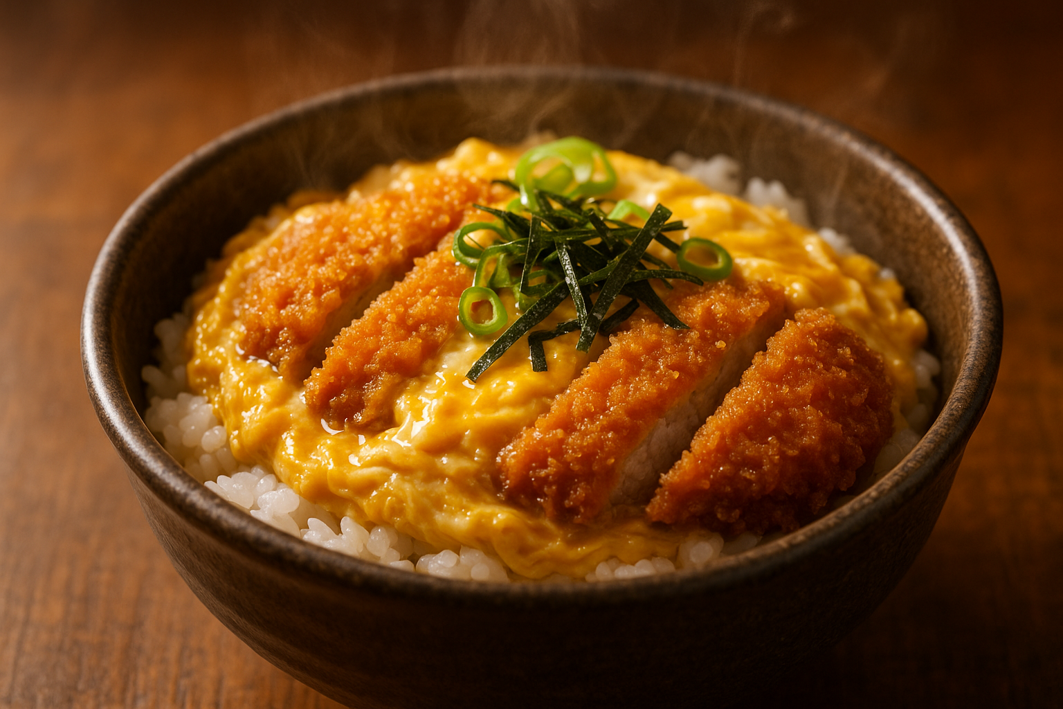 完成したカツ丼