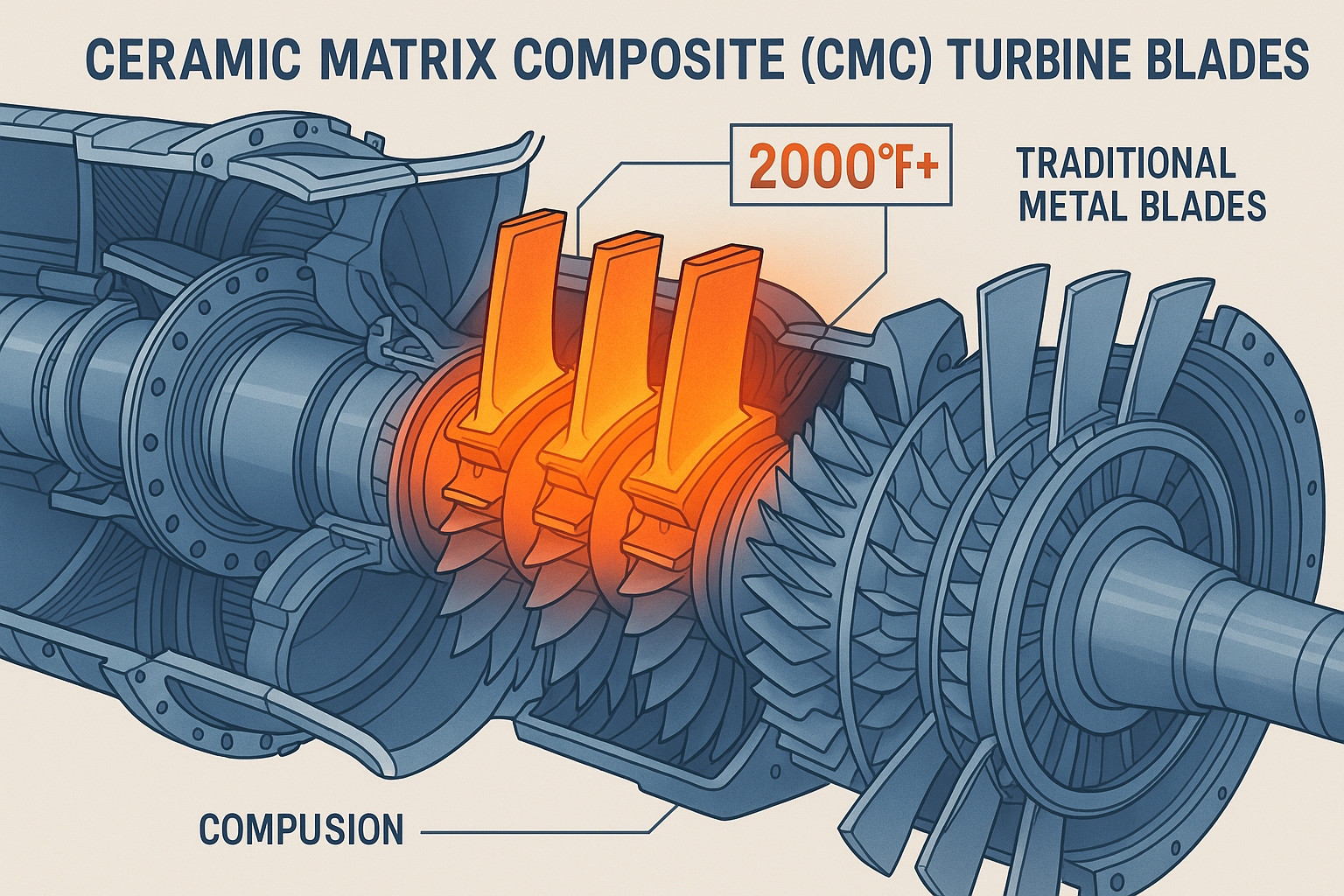 Ceramic Matrix Composites in High-Temperature Turbine Section