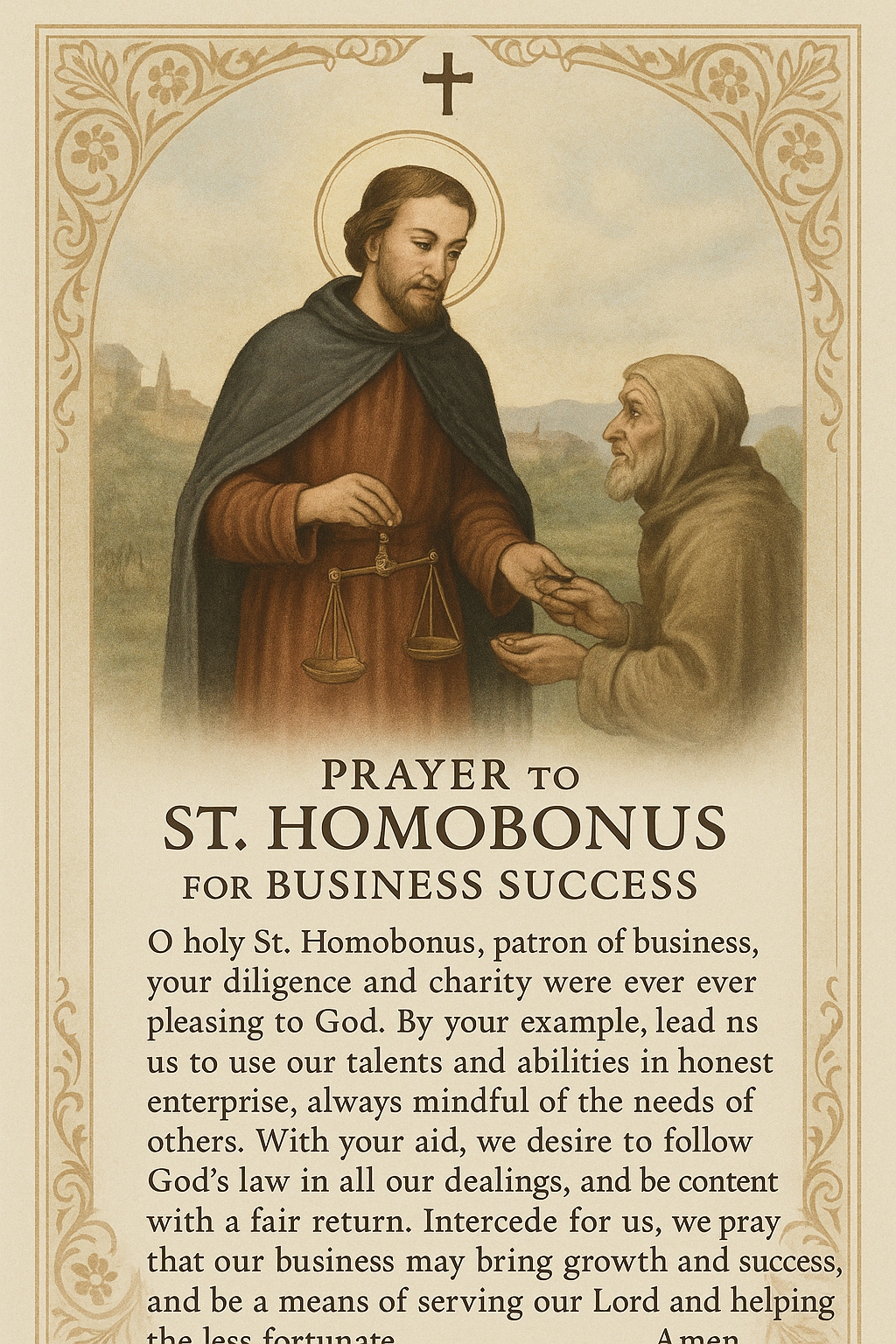 Prayer to St. Homobonus for Business Success