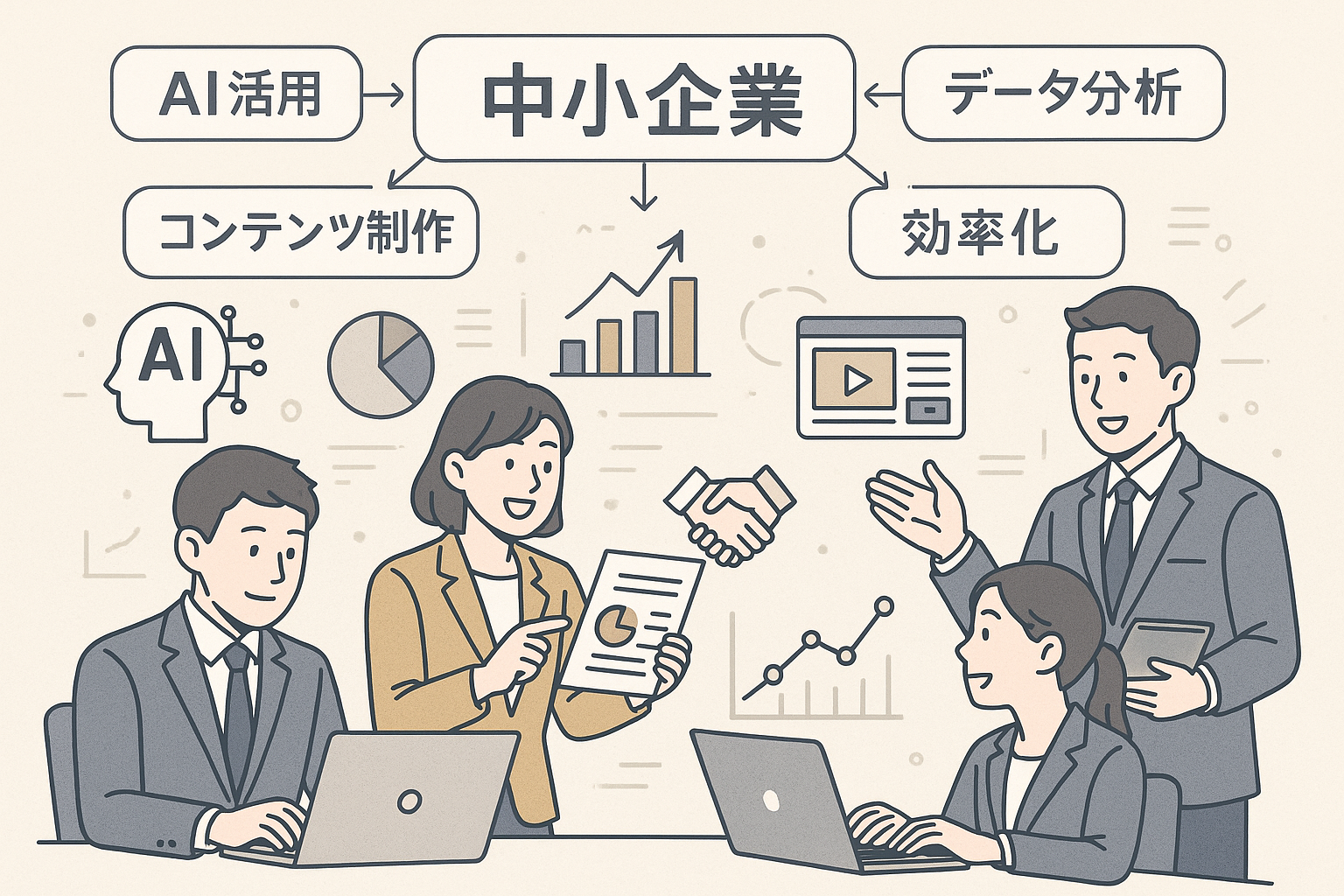 中小企業AI活用イメージ