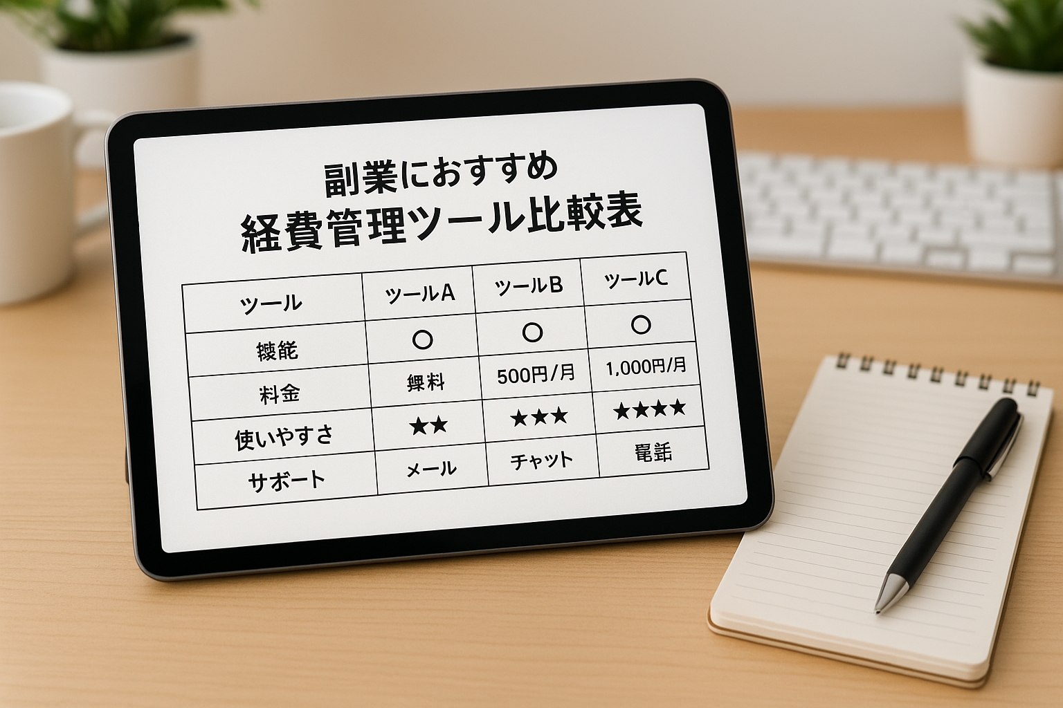 経費管理ツール比較表