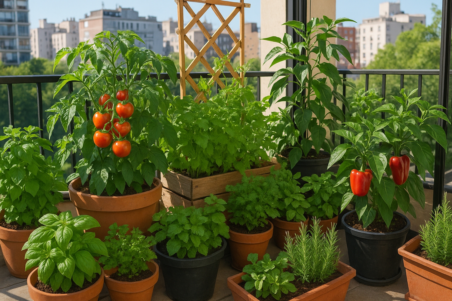 Mon balcon-potager productif malgré les punaises