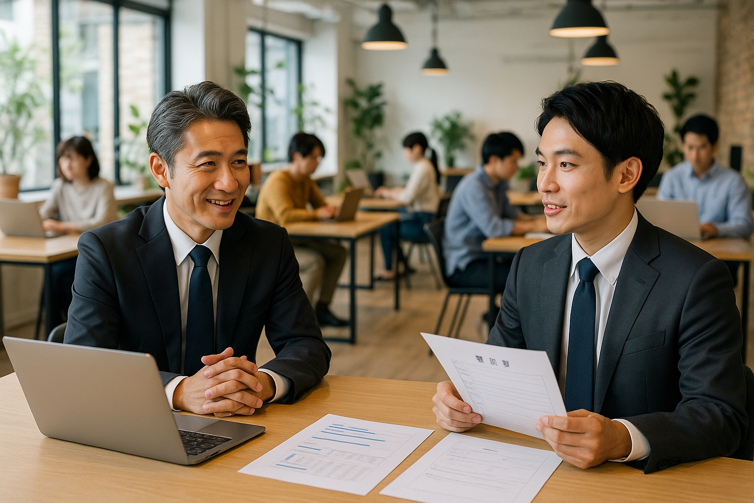スタートアップオフィスでの採用面接