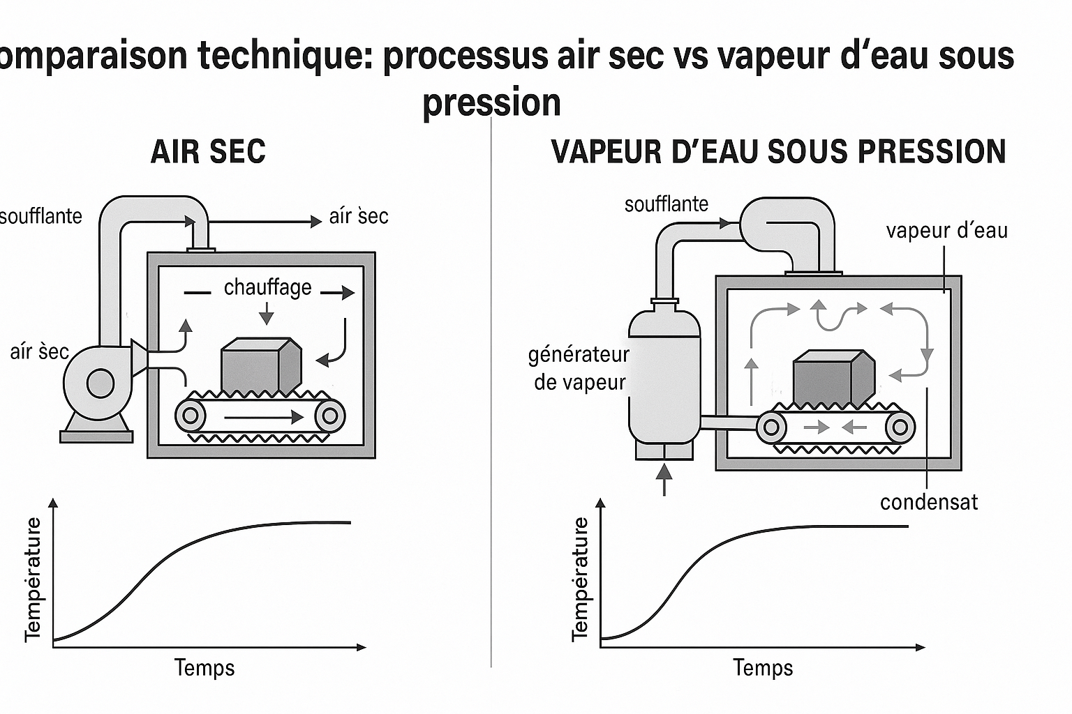INFOGRAPHIE TECHNIQUE COMPARATIVE DES PROCESSUS