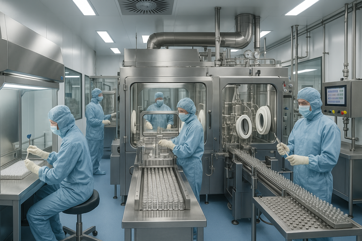 POURQUOI LA STÉRILISATION NE FONCTIONNE PAS 5 INSTALLATION PHARMACEUTIQUE STÉRILE AVEC ÉQUIPEMENTS DE TRAITEMENT ASEPTIQUE