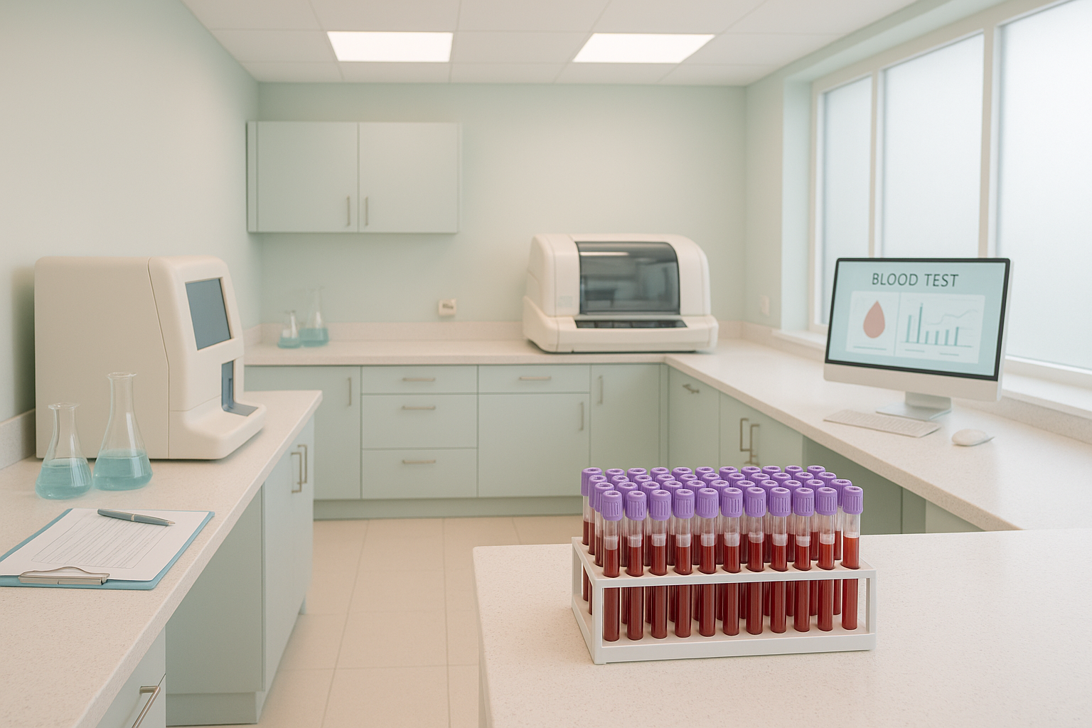 혈액 검사실 내부 모습