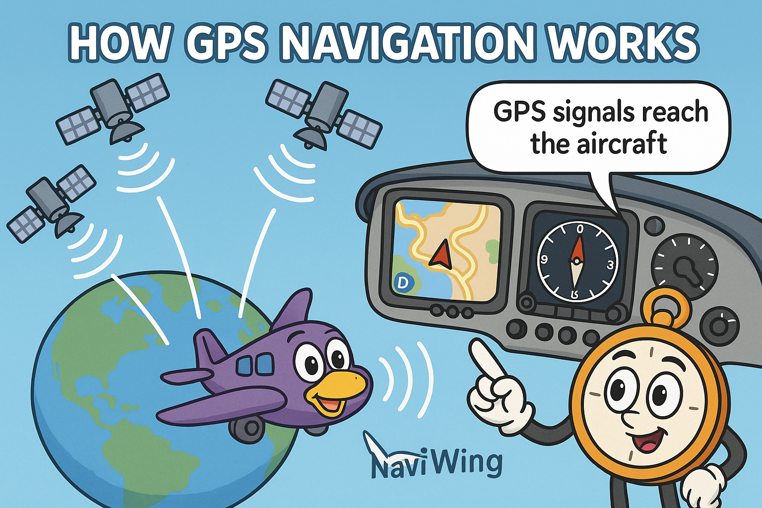 GPS satellite navigation diagram