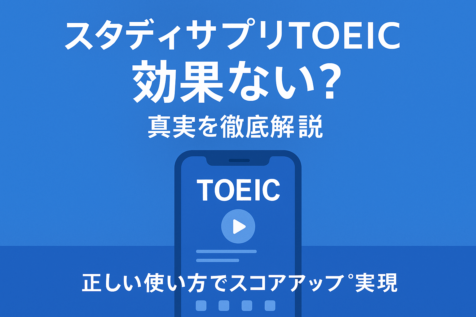 スタディサプリTOEICの効果について解説するブログ記事のサムネイル画像