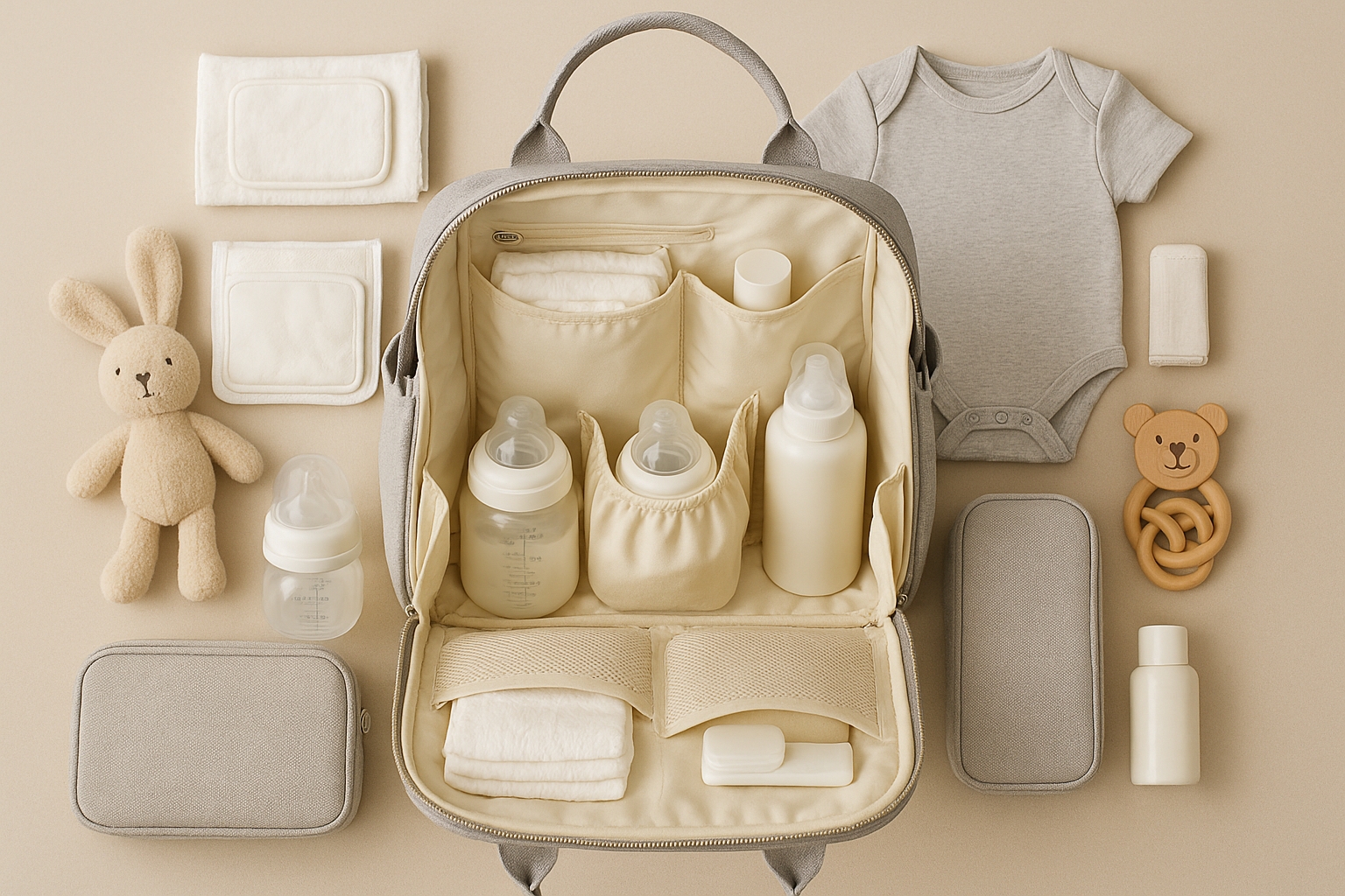 Sac à langer organisé