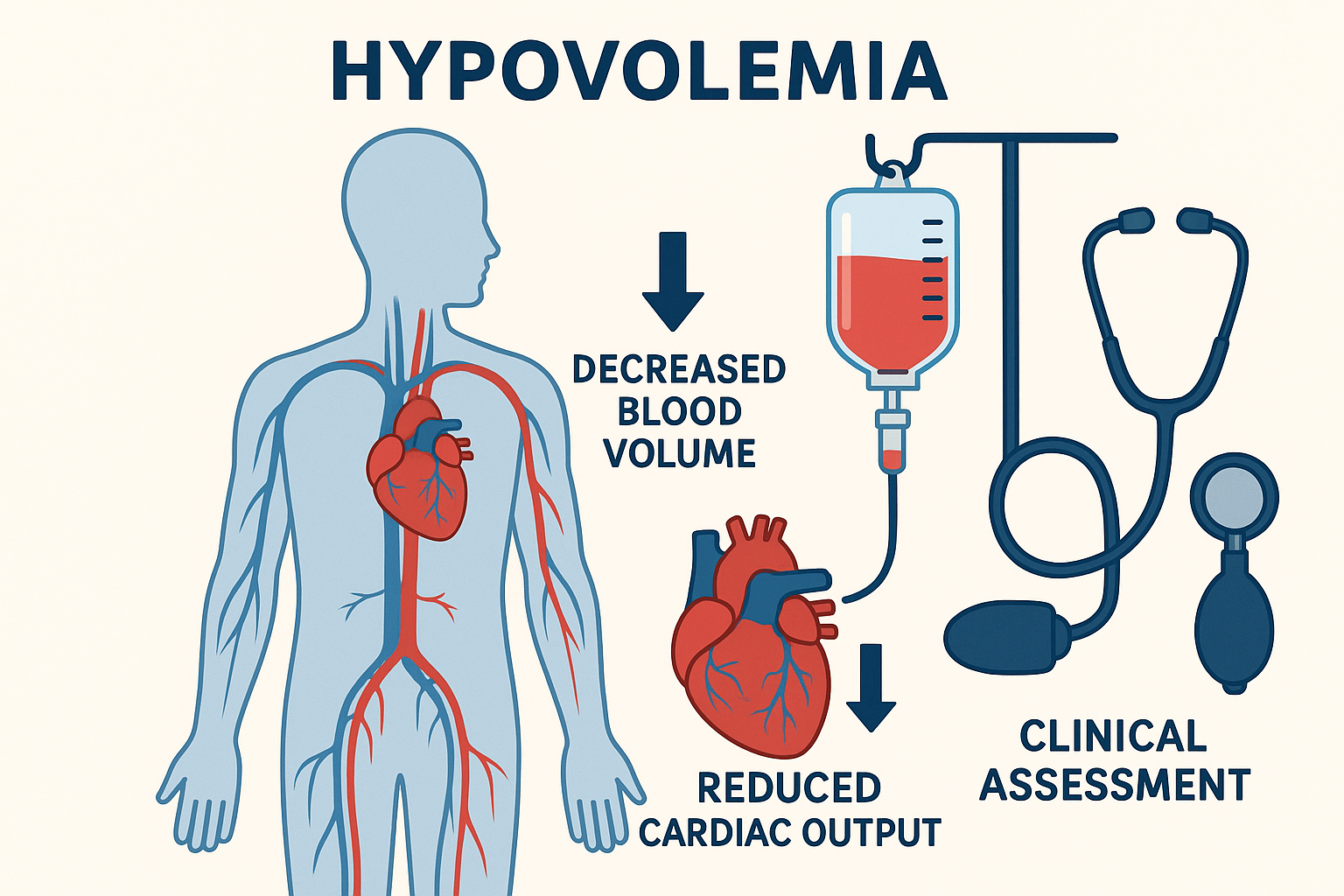 Hypovolemia Medical Illustration