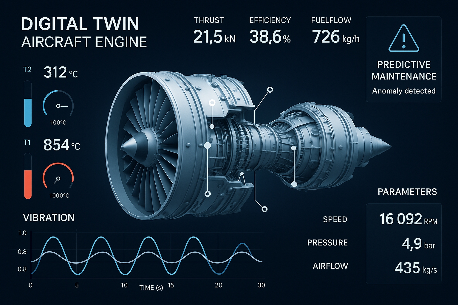 Digital Twin Engine Monitoring Dashboard