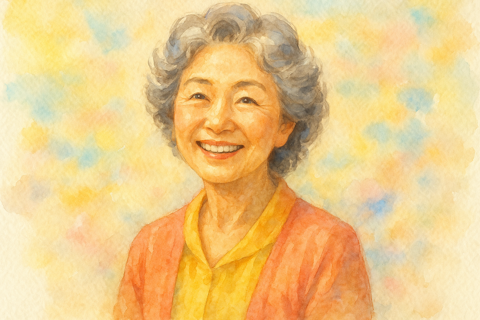 笑顔のシニア女性