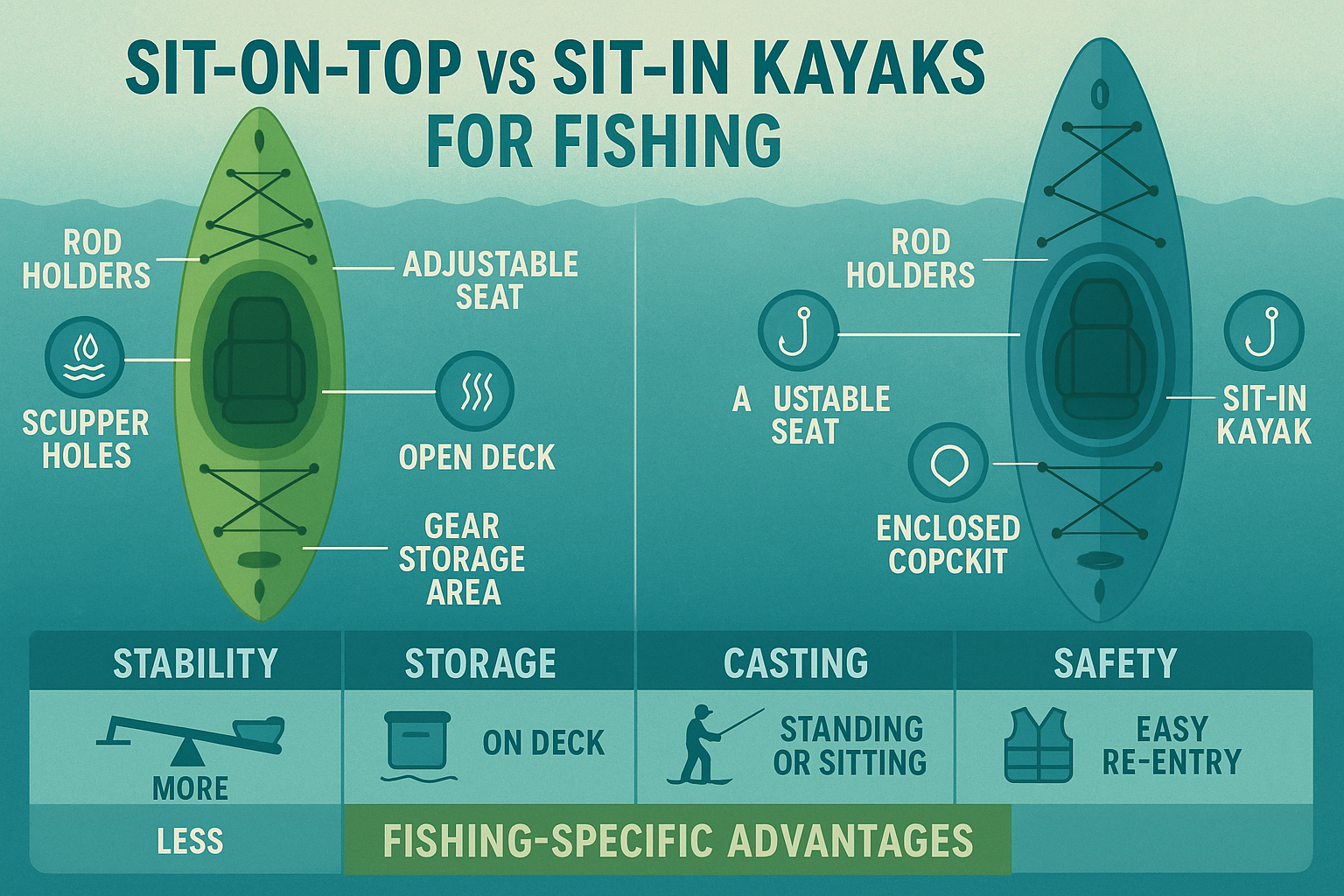Kayak Design Comparison Infographic