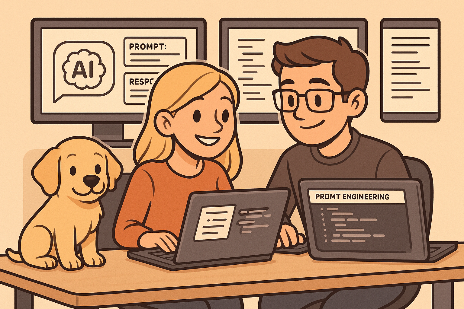 Us working late nights on our first AI breakthrough