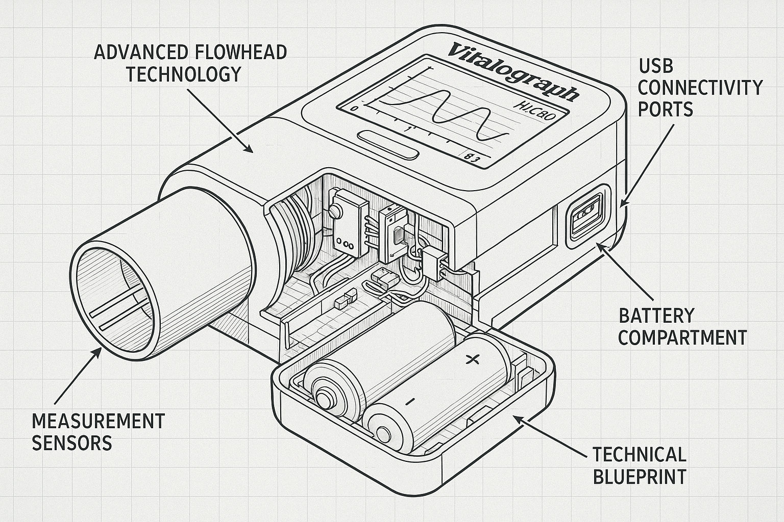 Vitalograph Micro Spirometer Technical Components