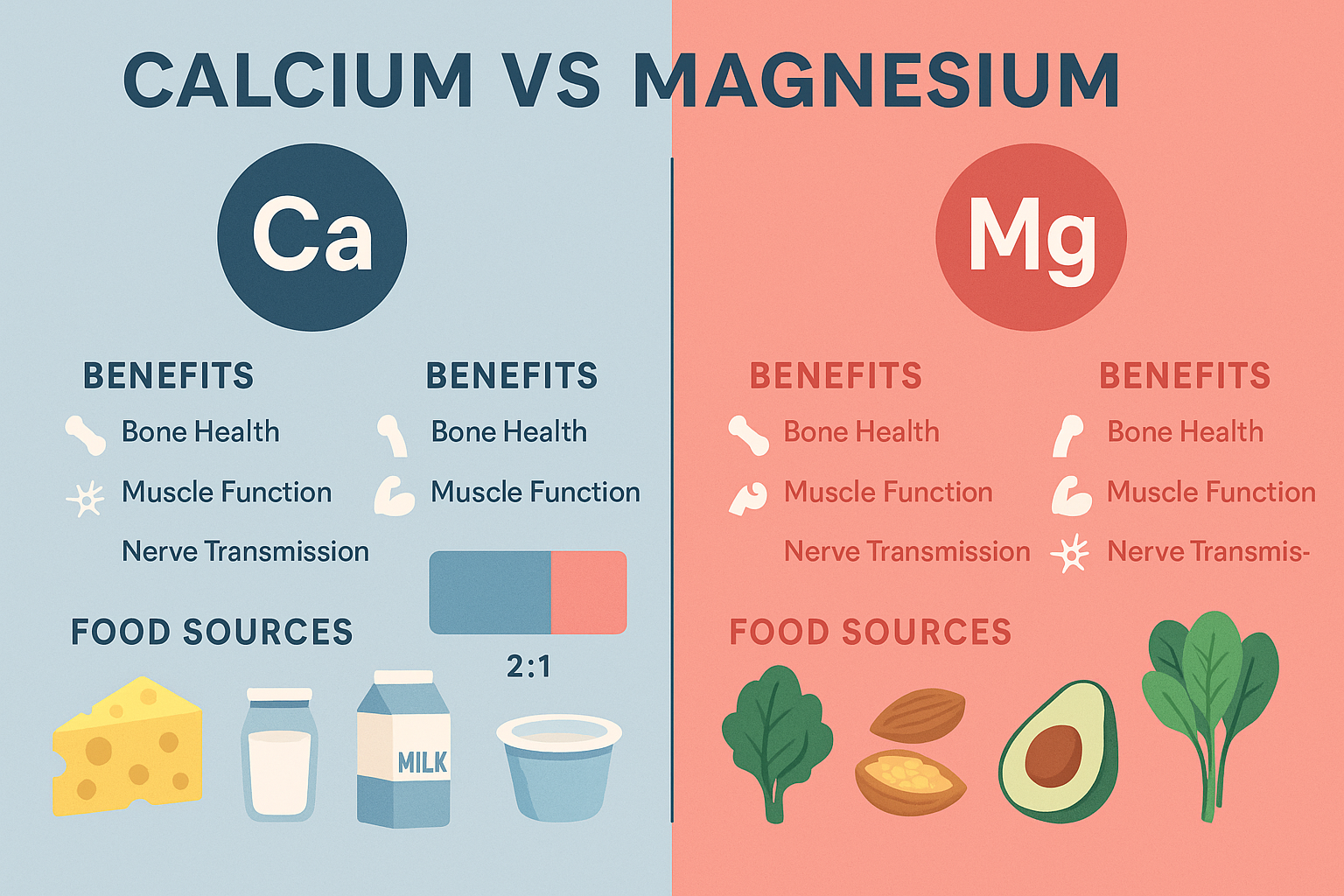 칼슘과 마그네슘 효능 비교