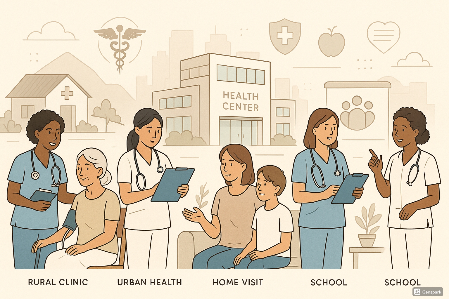 Community Health Nursing Illustration