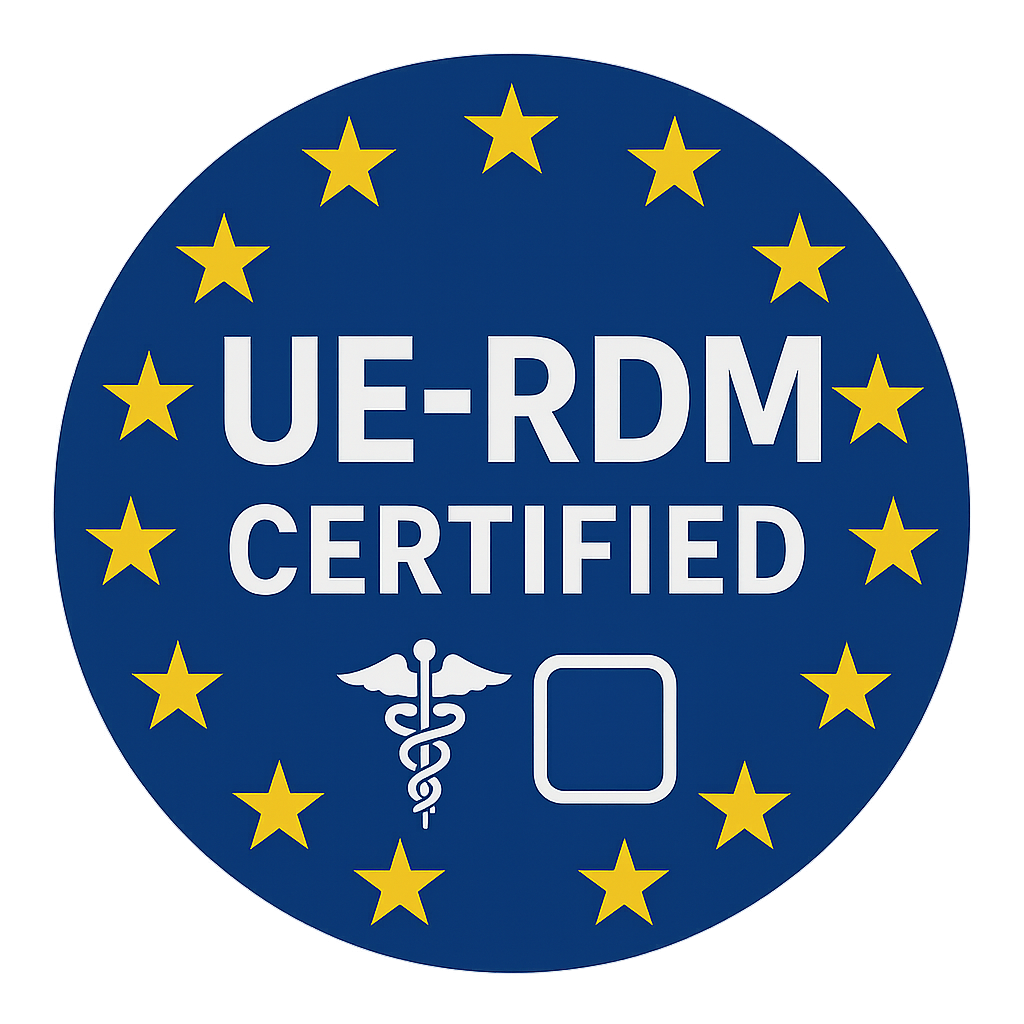LOGO UE-RDM CERTIFIÉ