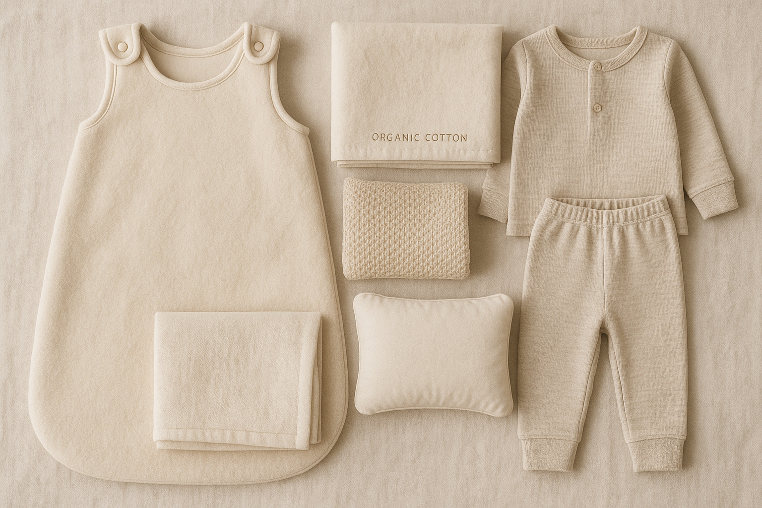 Textiles de sommeil pour bébé - gigoteuse, draps en coton bio et textiles cocooning