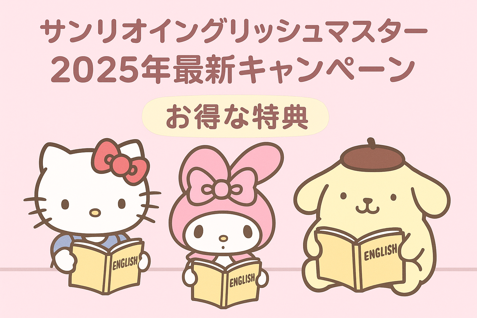2025年最新】サンリオイングリッシュマスターキャンペーンの特典と料金
