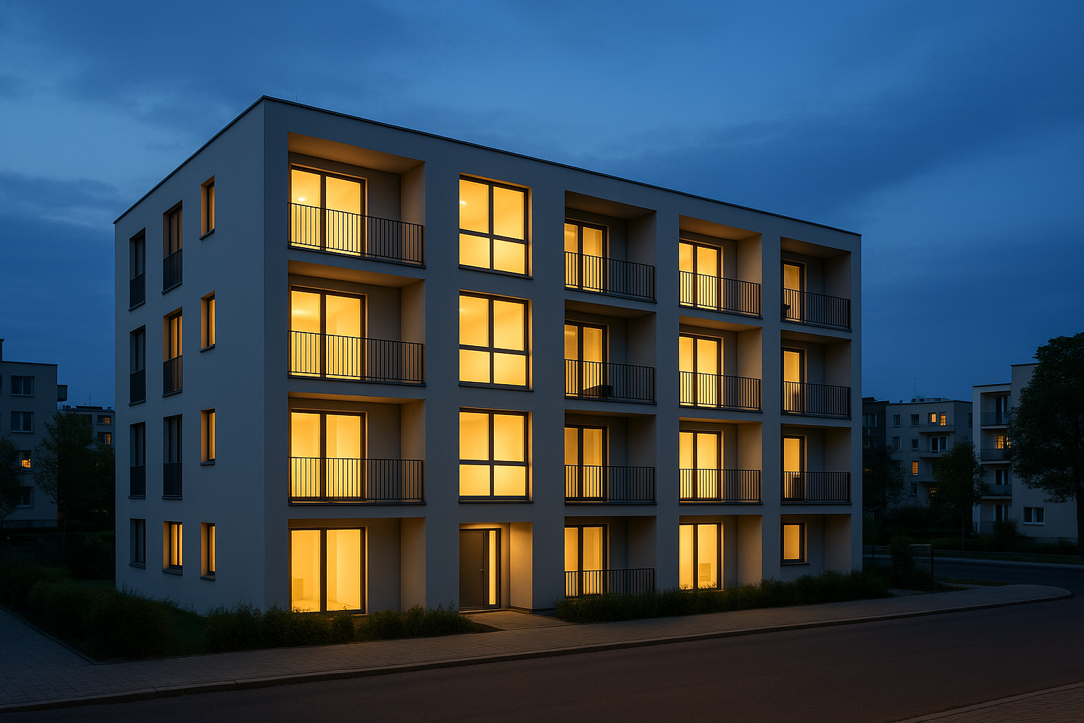 Bloki mieszkalne z magazynami energii