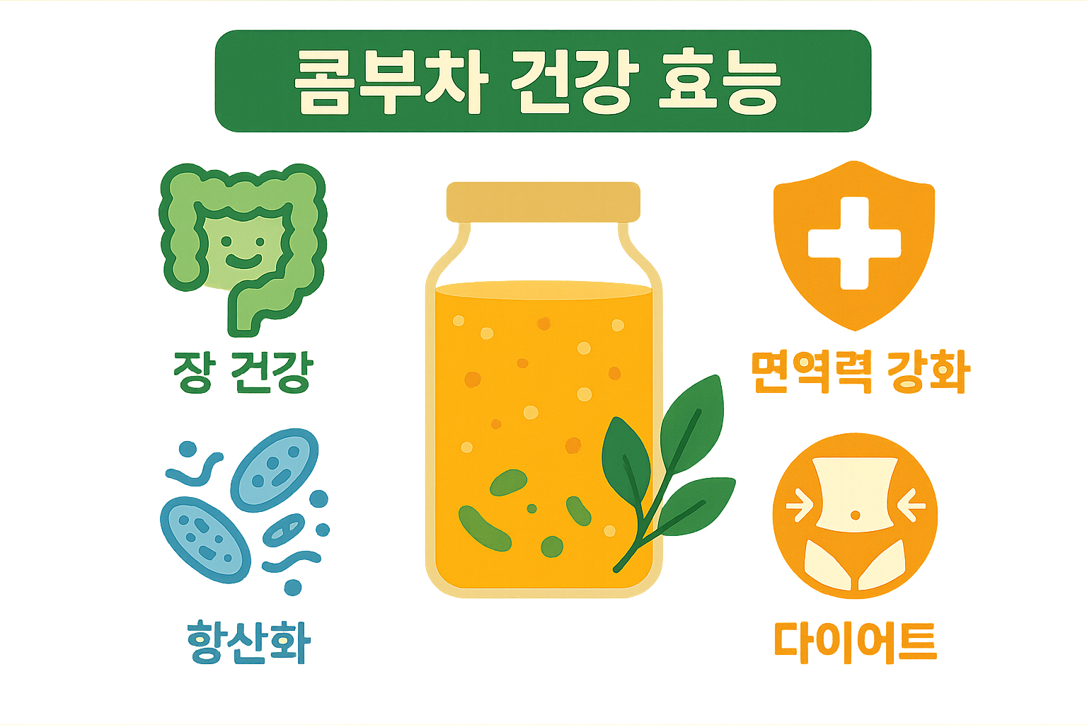 콤부차 건강 효능 인포그래픽