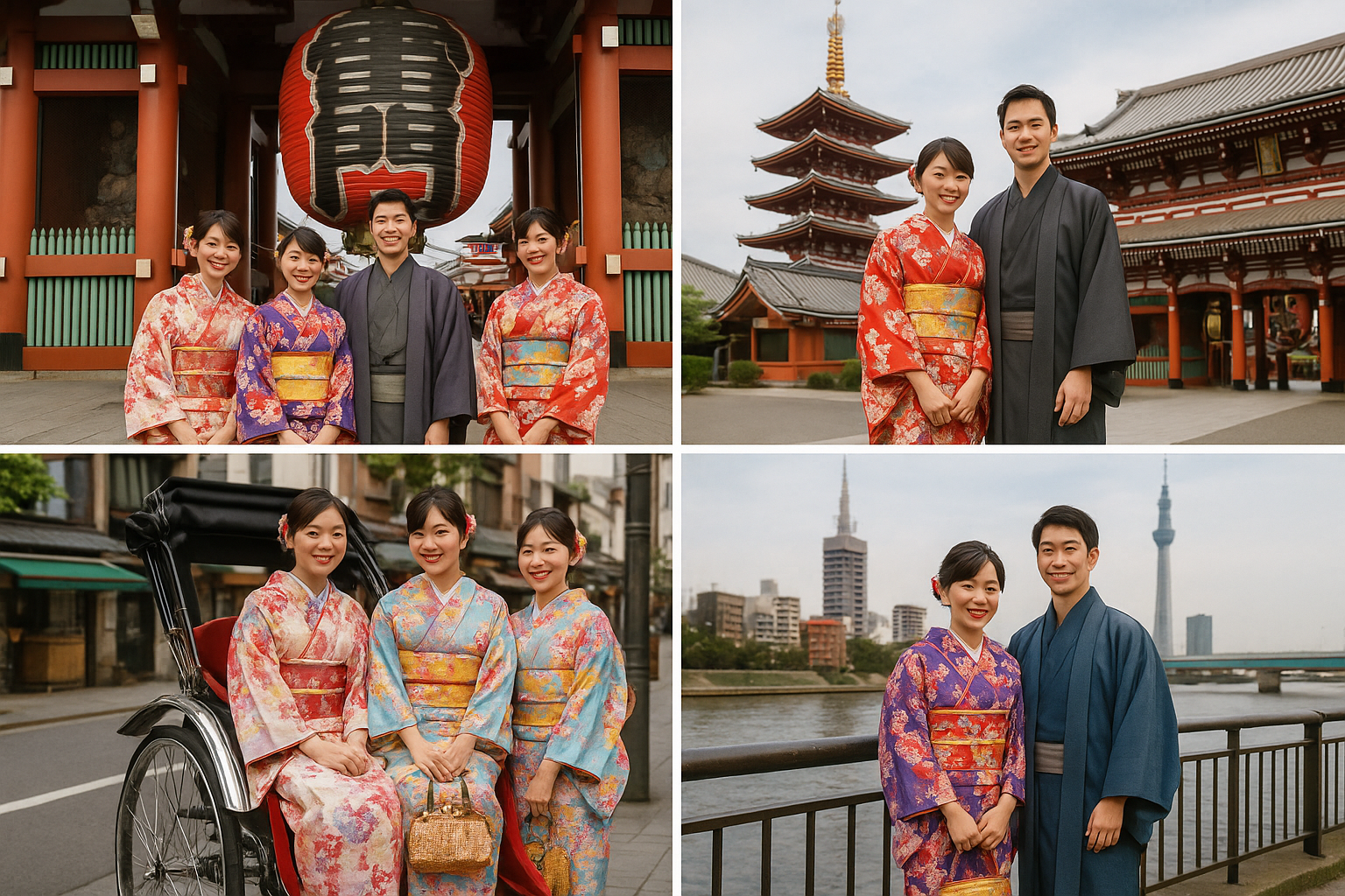 Best photo spots in Asakusa for kimono photography