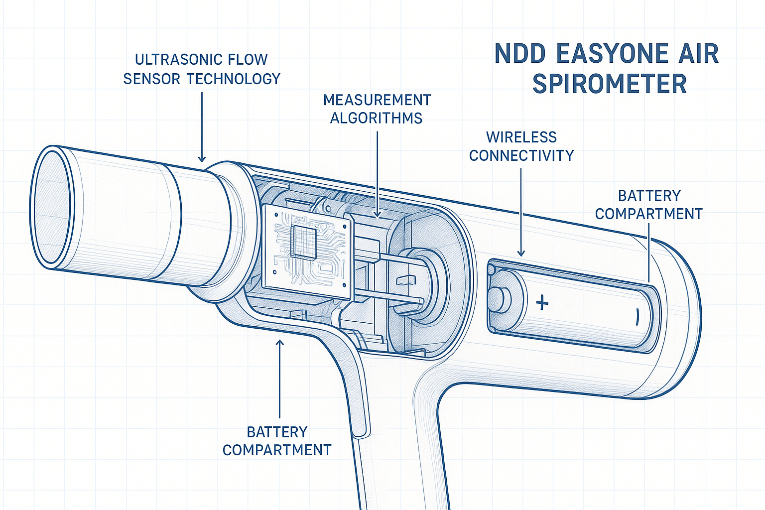 NDD EasyOne Air Technical Diagram