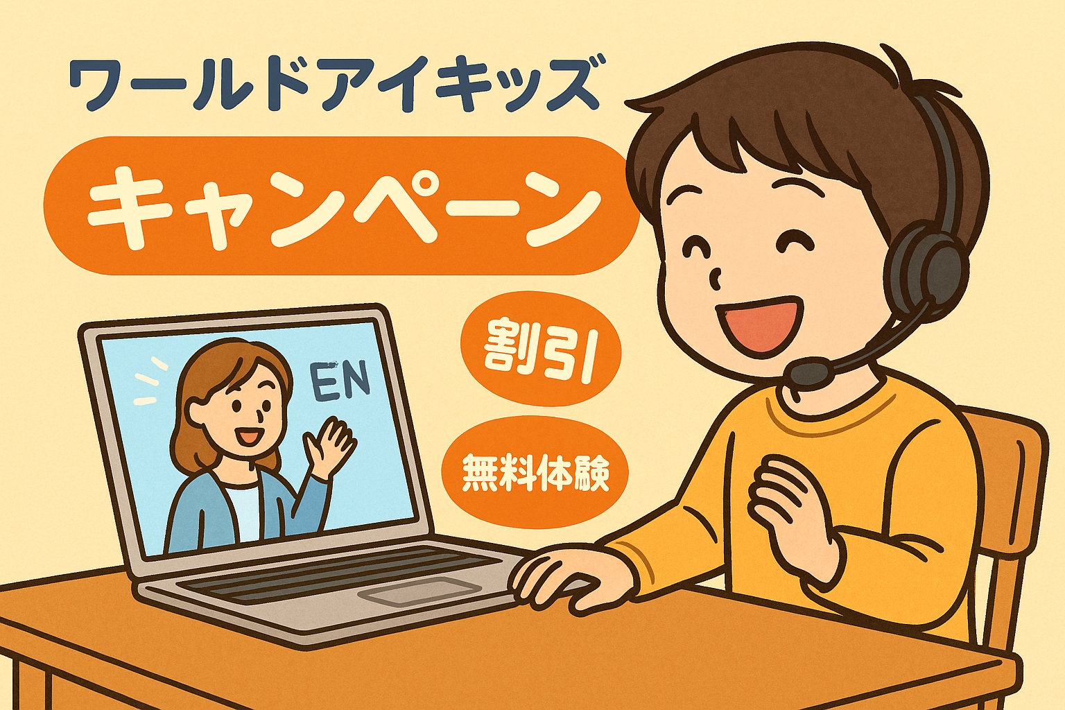 ワールドアイキッズのキャンペーン情報サムネイル
