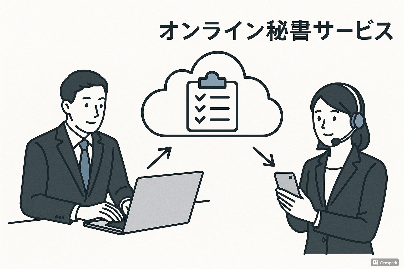 オンライン秘書サービスのイメージ