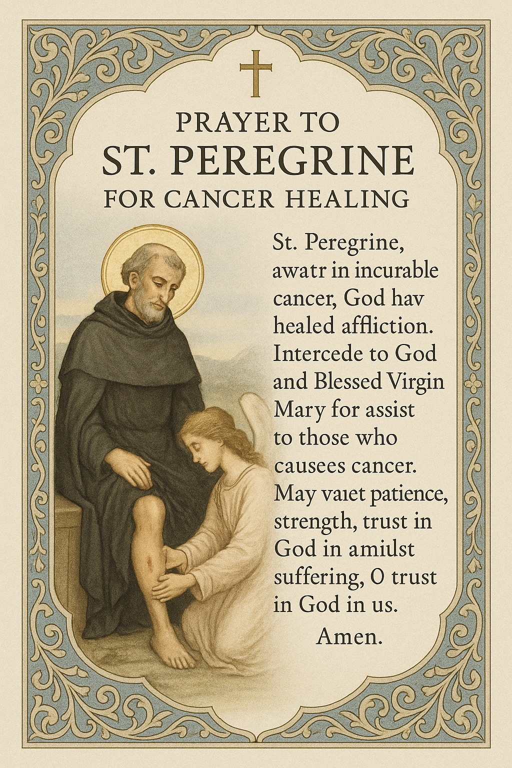 Prayer to St. Peregrine for Cancer Healing