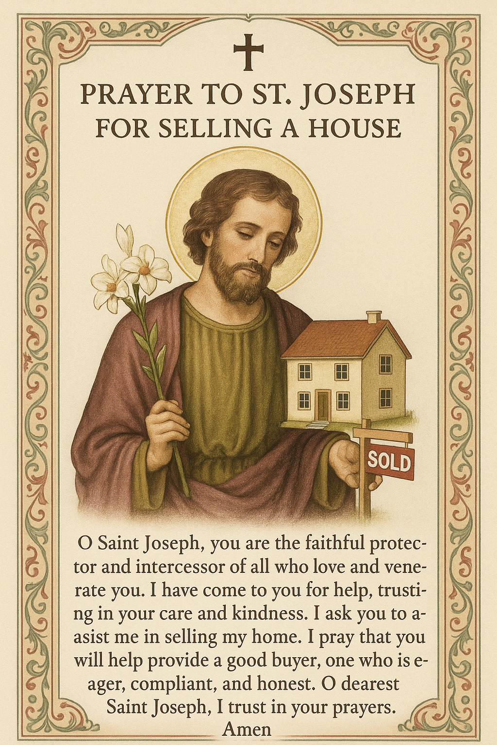 Prayer to St. Joseph for Selling a House