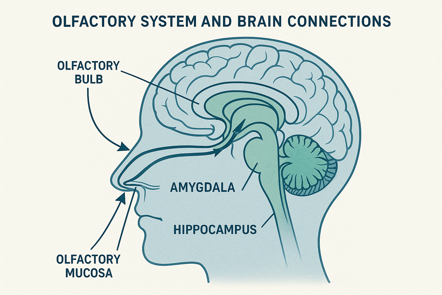 후각 시스템과 뇌 연결 구조