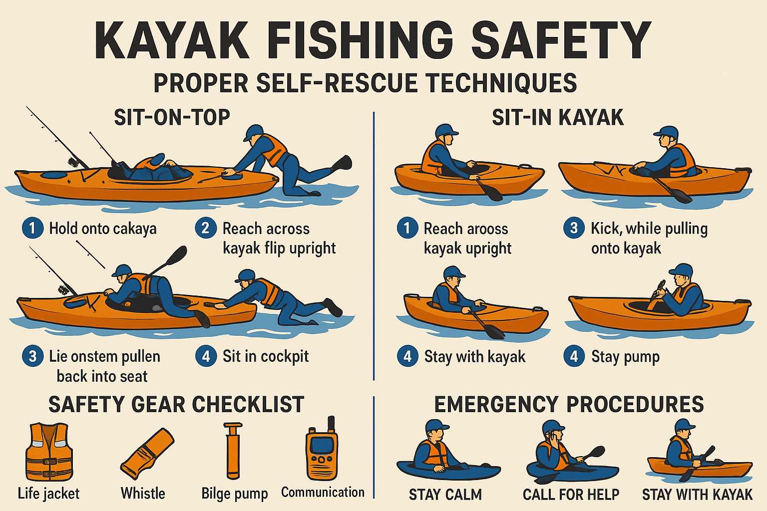 Kayak Fishing Safety Infographic