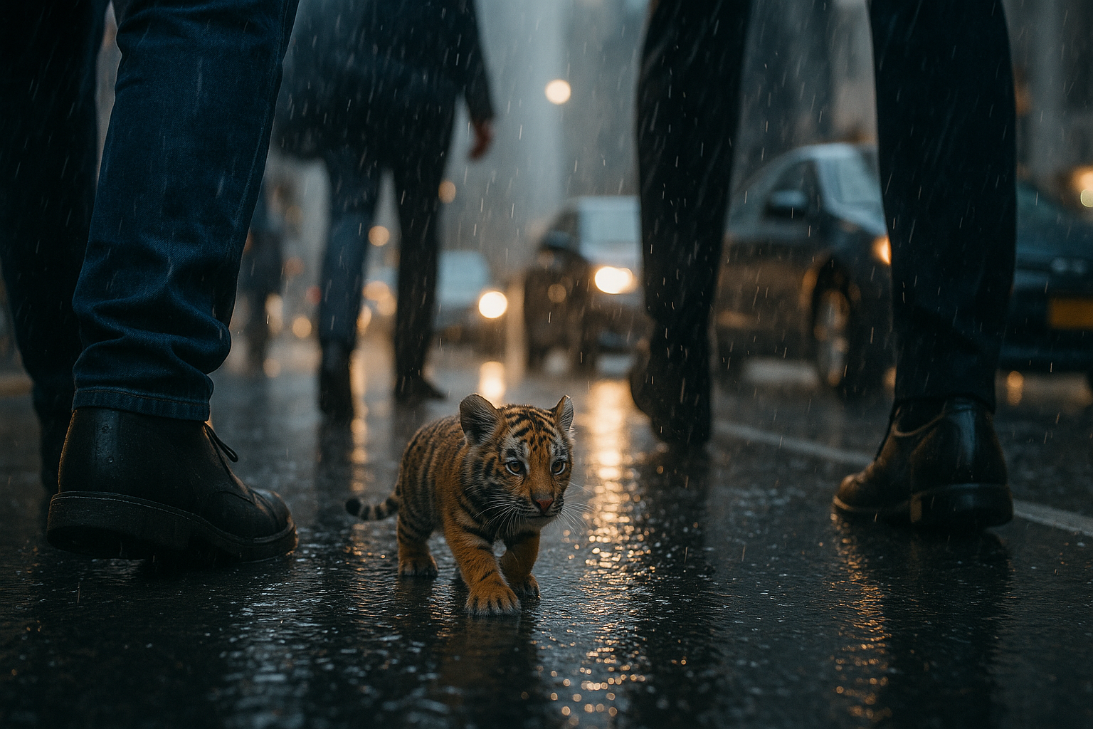 Tiger in Rain