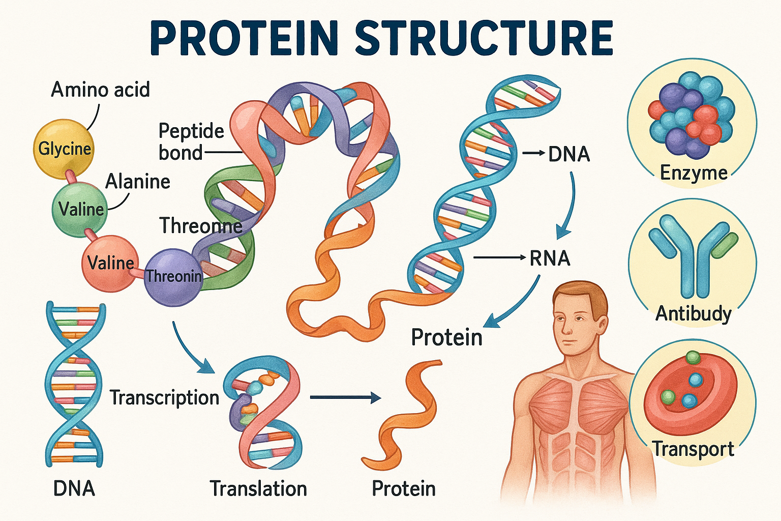 Protein Structure and Function Illustration