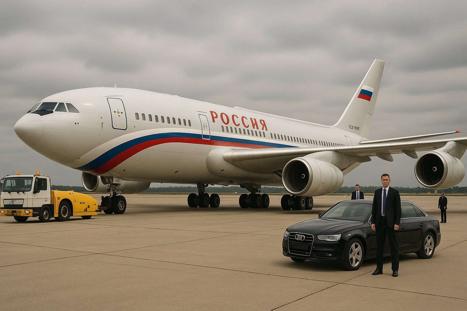 Russian Presidential Aircraft on Tarmac