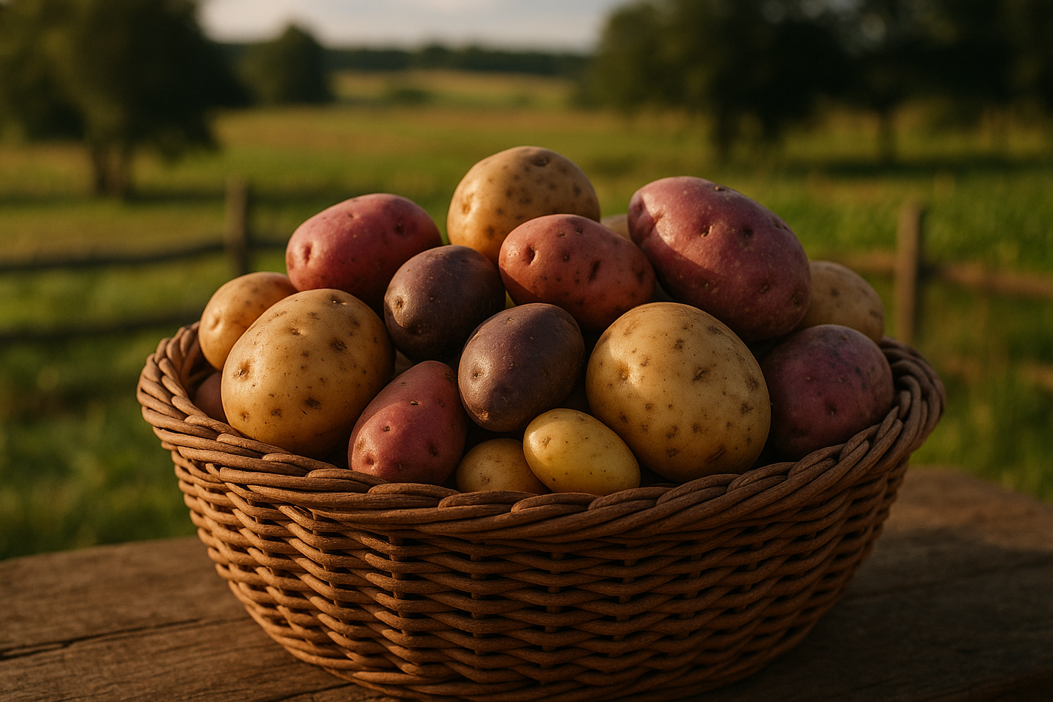 다양한 종류의 감자들