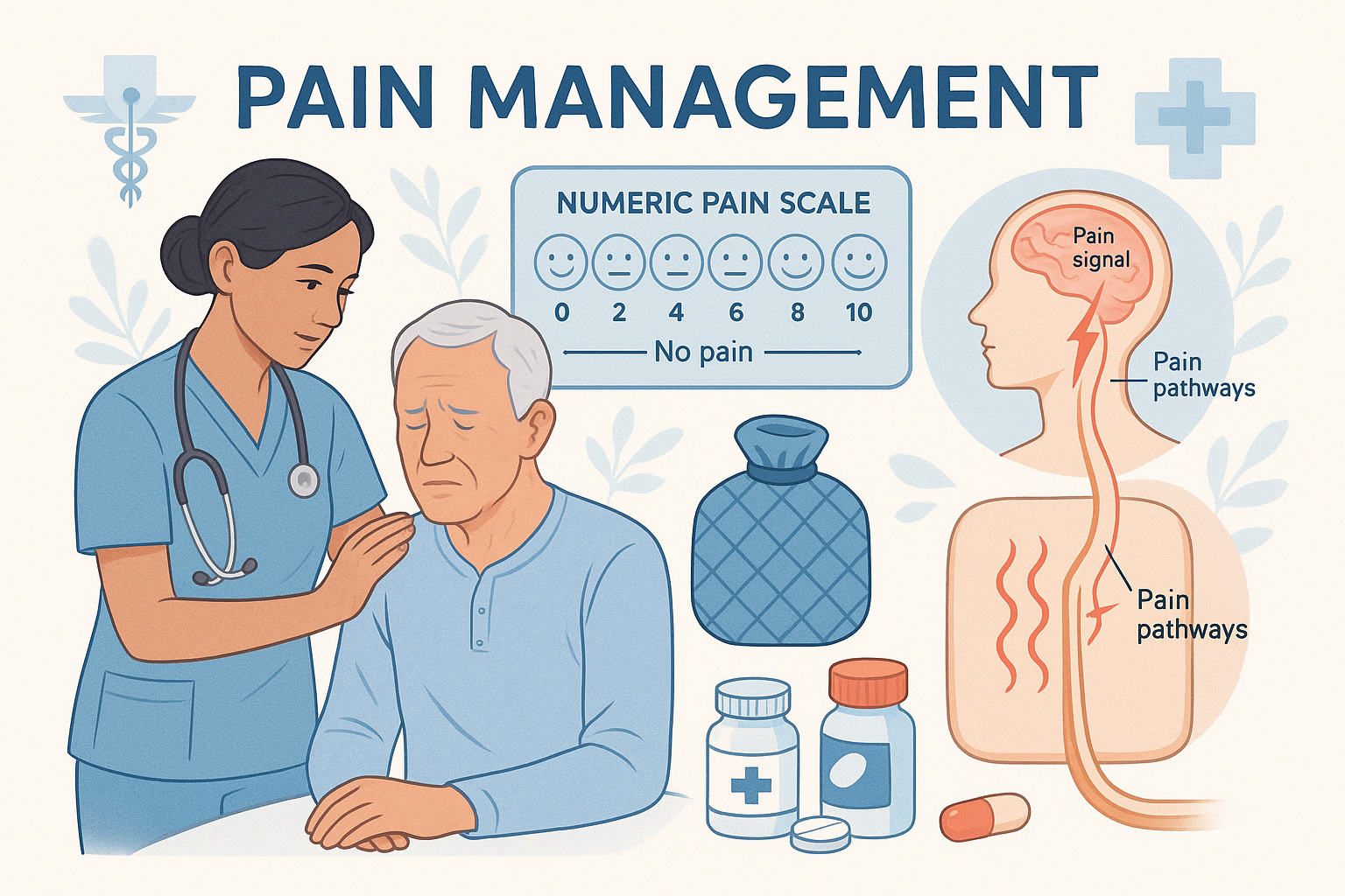 Pain Management Educational Illustration