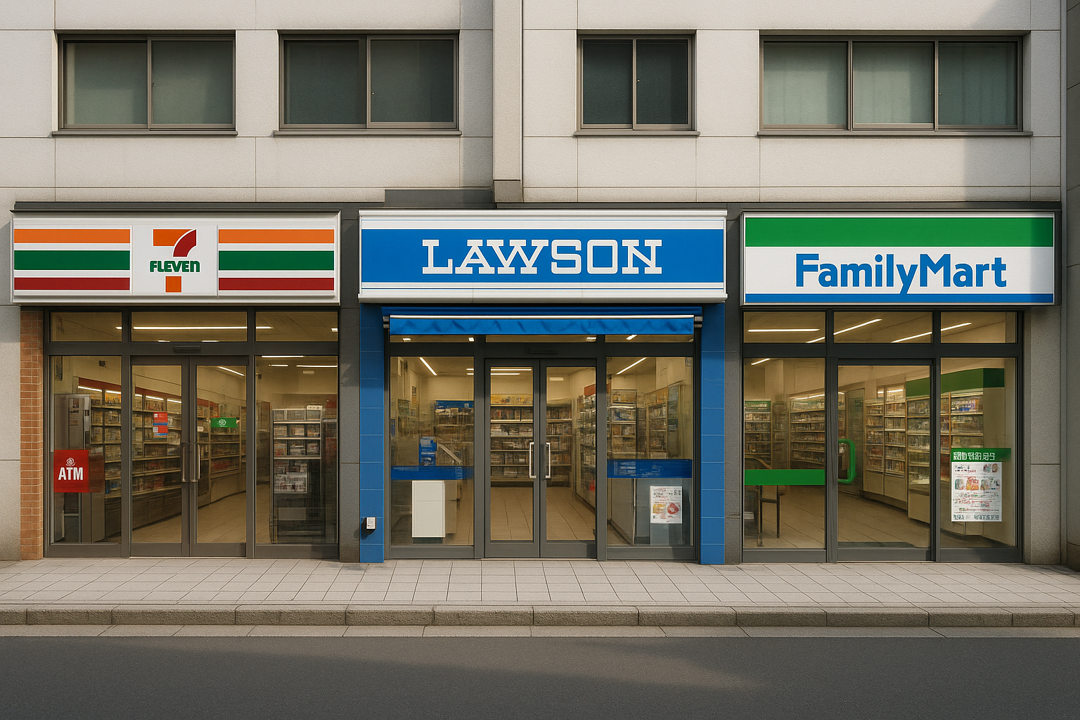 Comparison of major Japanese convenience store chains