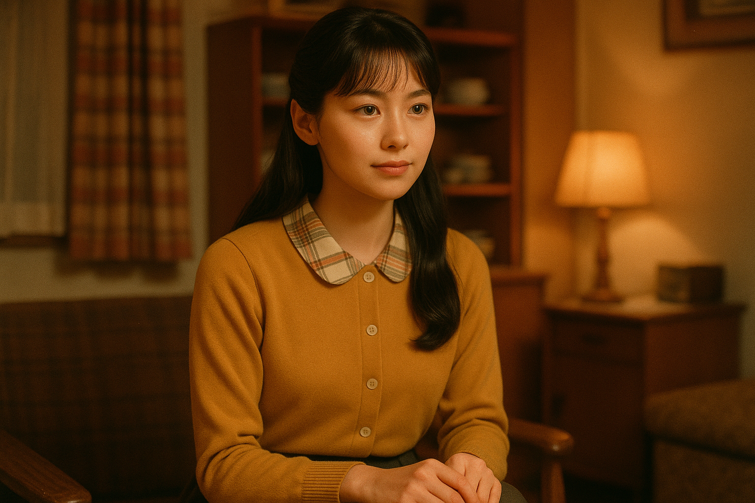 昭和レトロな雰囲気で演技する河合優実のイメージ