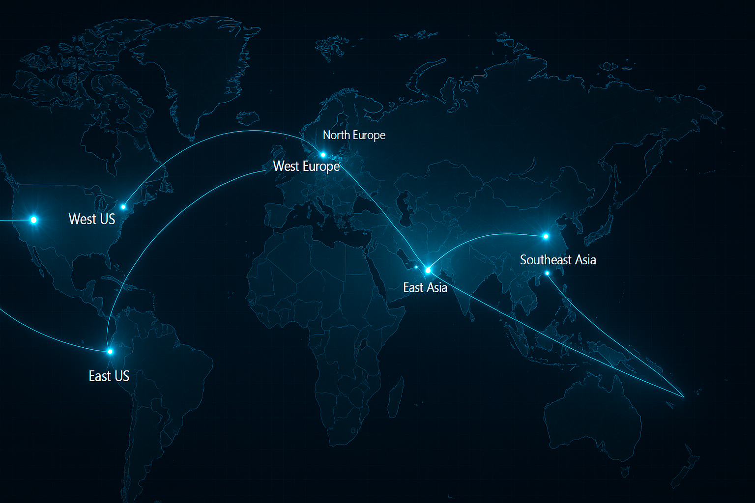 Global Azure Regions Map