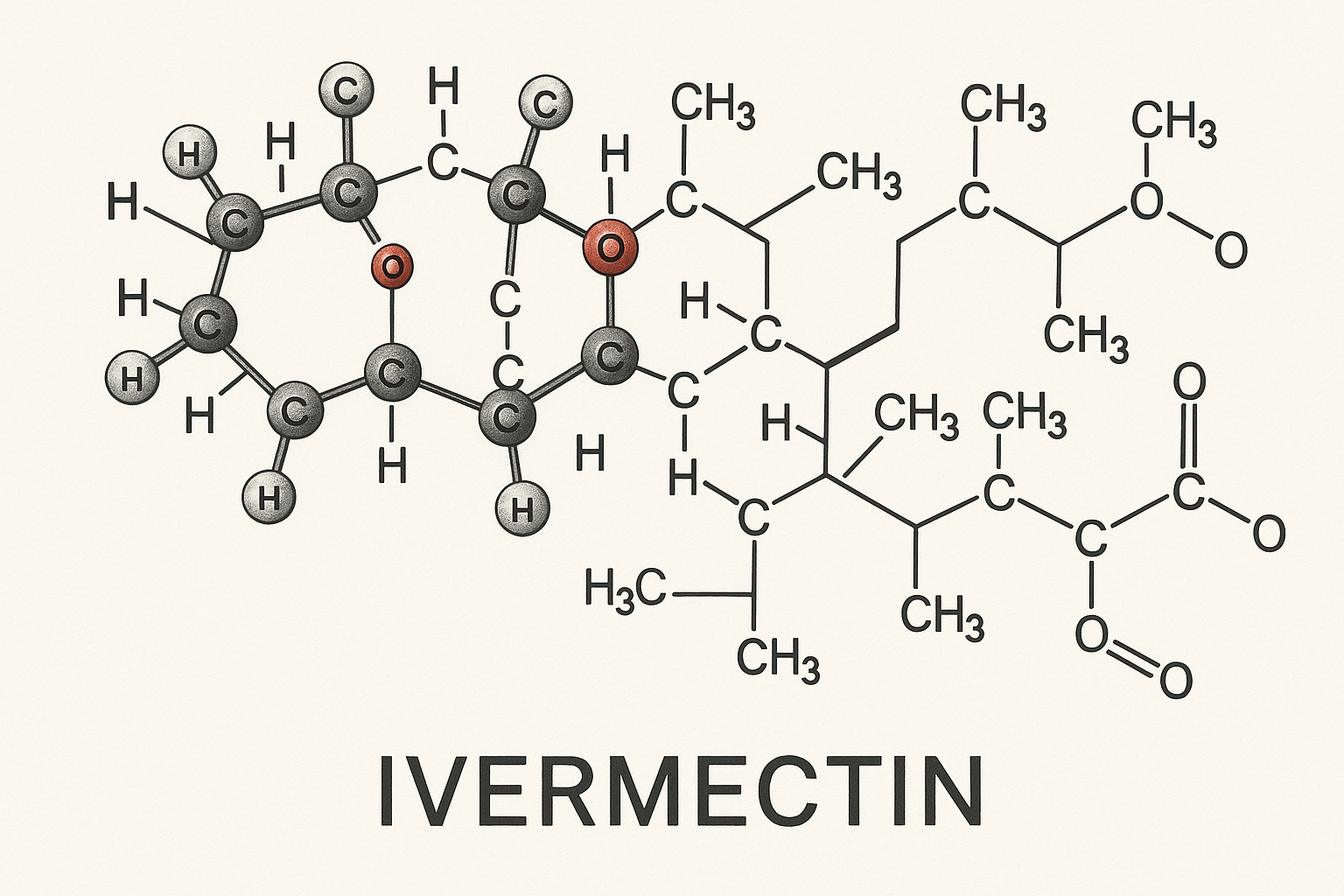 Structure moléculaire de l'ivermectine