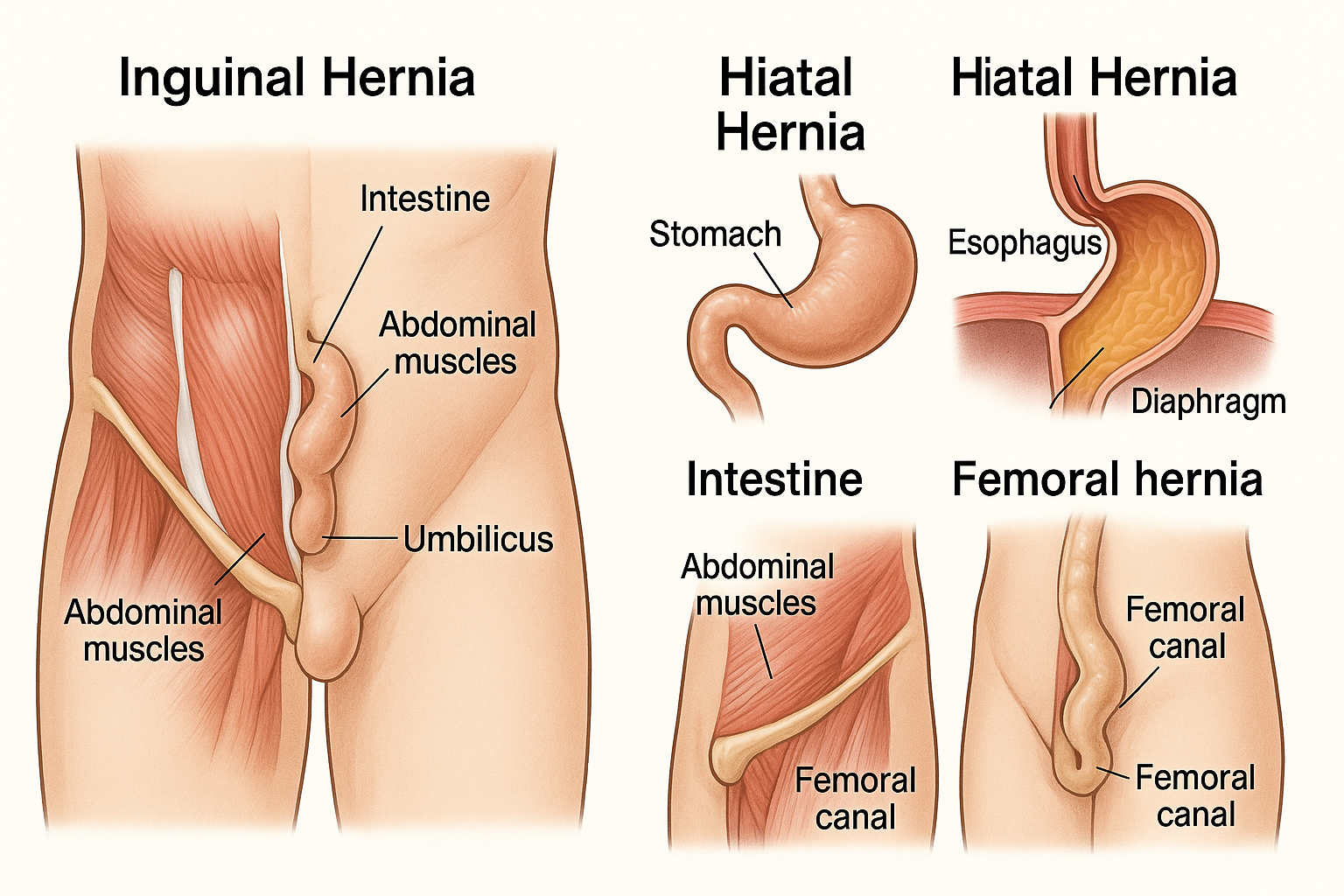 hernia types anatomical diagram